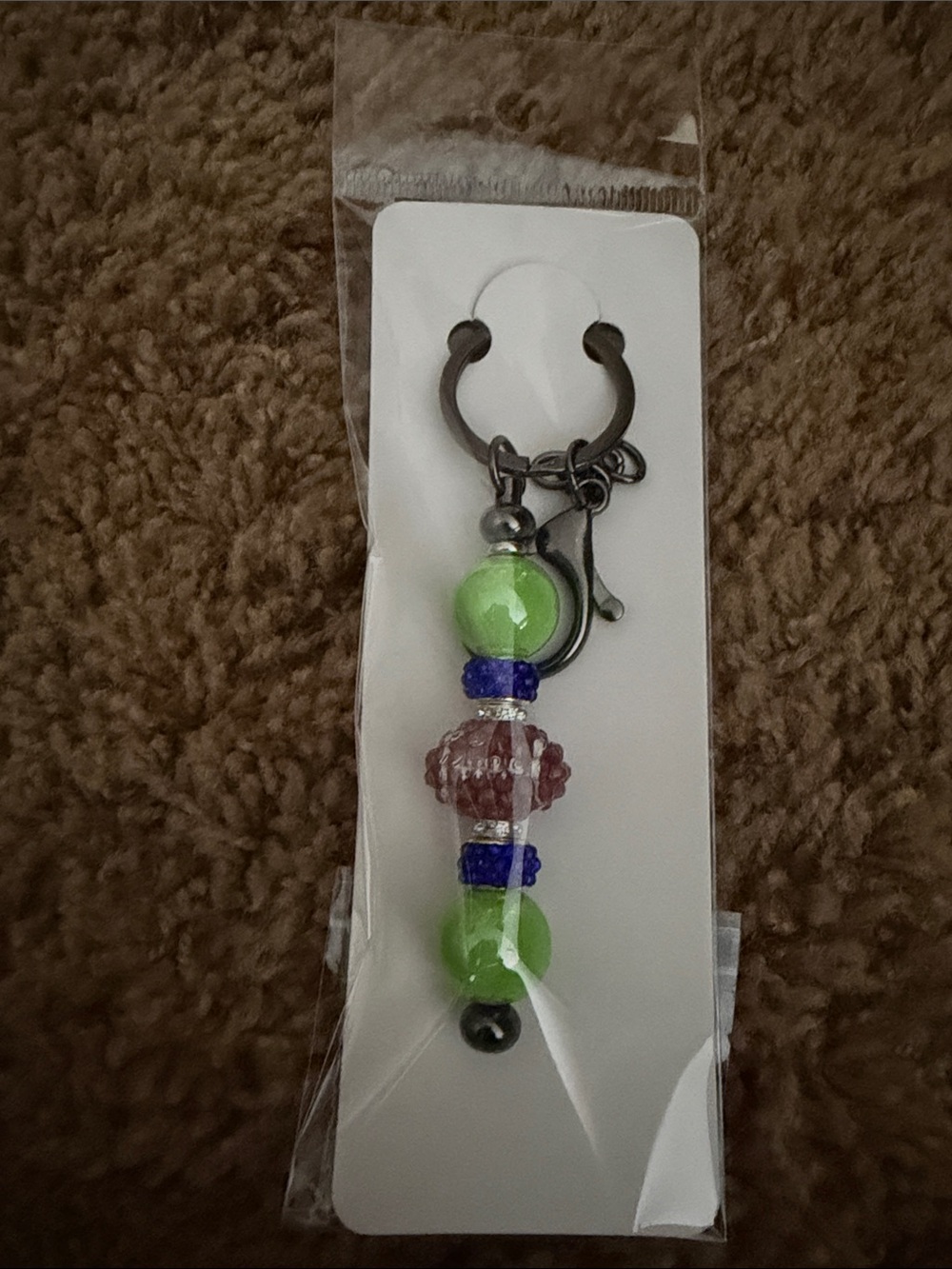 Handmade Seahawks Football Inspired Keychain